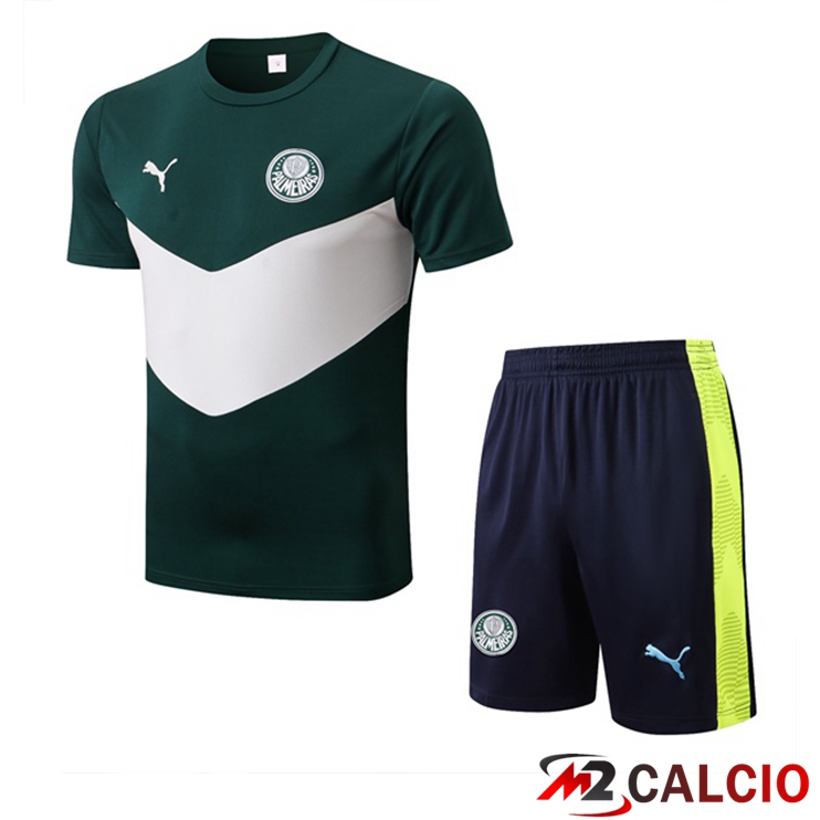T Shirt Allenamento Palmeiras + Shorts Verde 2022/2023