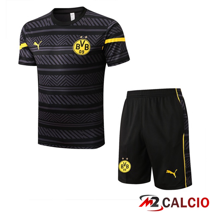 T Shirt Allenamento Dortmund BVB + Shorts Nero 2022/2023