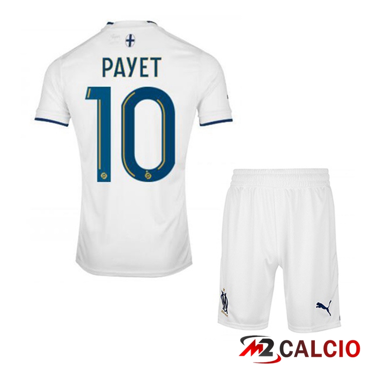 Maglie Calcio Marsiglia OM (PAYET 10) Bambino Prima Bianco 2022/2023