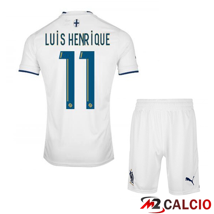 Maglie Calcio Marsiglia OM (LUIS HENRIQUE 11) Bambino Prima Bianco 2022/2023