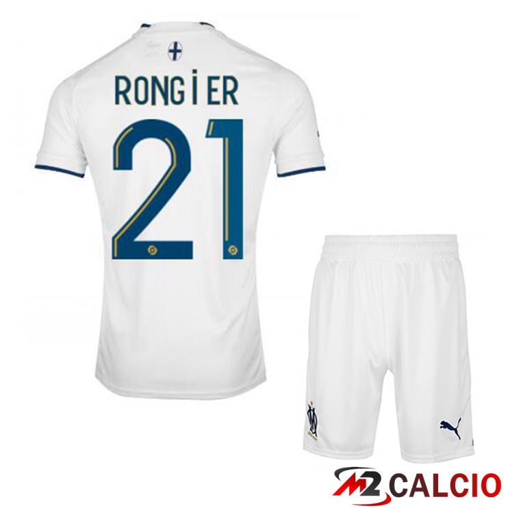 Maglie Calcio Marsiglia OM (RONGIER 21) Bambino Prima Bianco 2022/2023