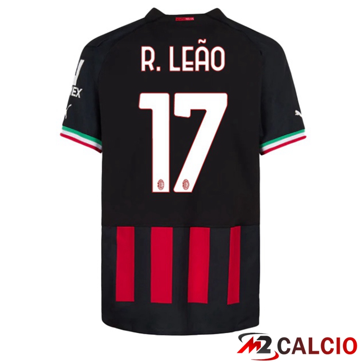 Maglie Calcio AC Milan (R. LEÃO 17) Prima Rosso 2022/2023