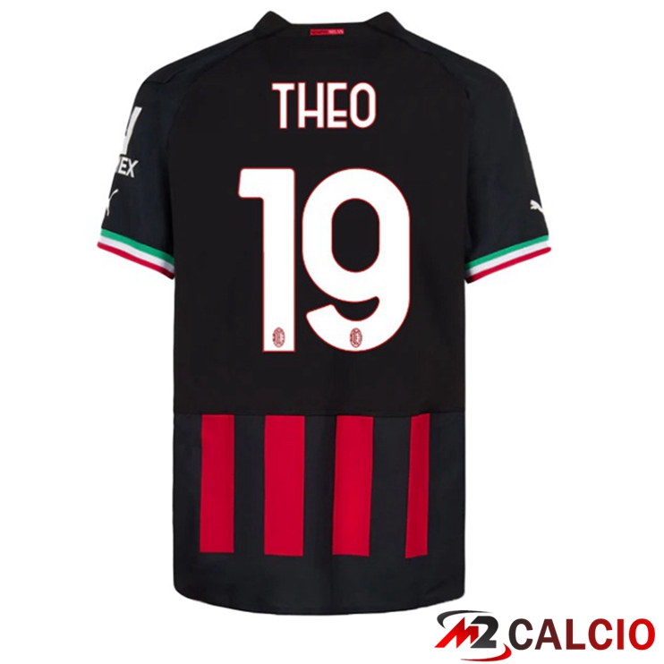 Maglie Calcio AC Milan (THEO 19) Prima Rosso 2022/2023