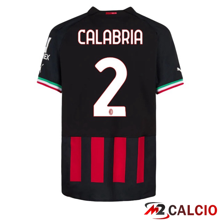 Maglie Calcio AC Milan (CALABRIA 2) Prima Rosso 2022/2023
