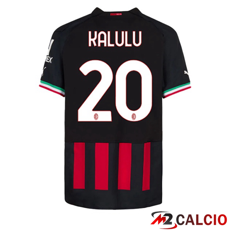 Maglie Calcio AC Milan (KALULU 20) Prima Rosso 2022/2023
