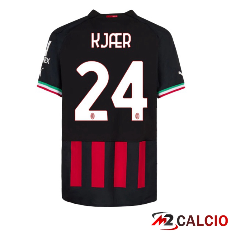 Maglie Calcio AC Milan (KJÆR 24) Prima Rosso 2022/2023
