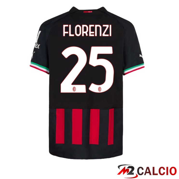Maglie Calcio AC Milan (FLORENZI 25) Prima Rosso 2022/2023