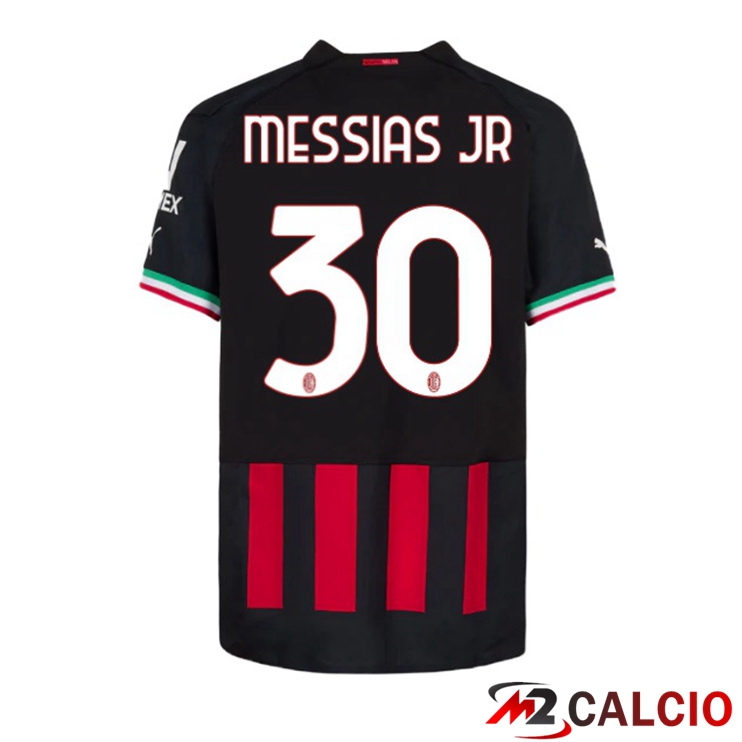 Maglie Calcio AC Milan (MESSIAS JR 30) Prima Rosso 2022/2023