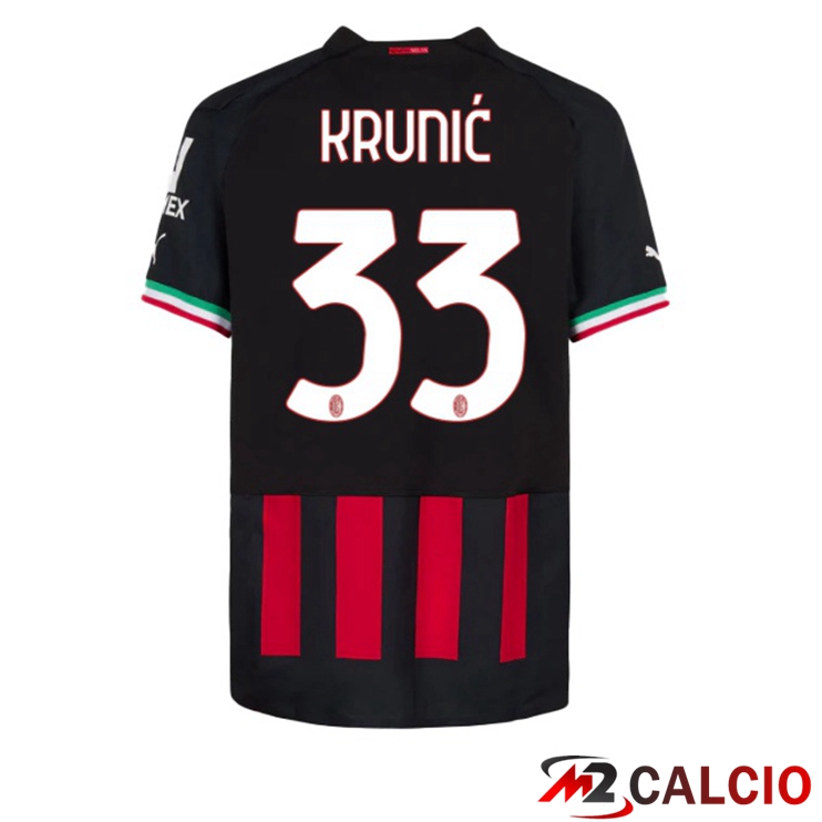 Maglie Calcio AC Milan (KRUNIĆ 33) Prima Rosso 2022/2023