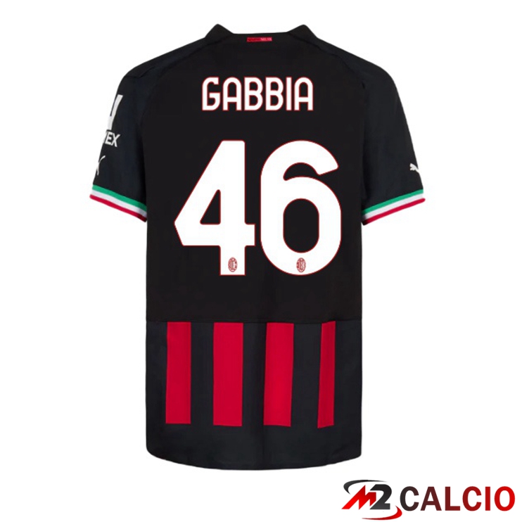 Maglie Calcio AC Milan (GABBIA 46) Prima Rosso 2022/2023