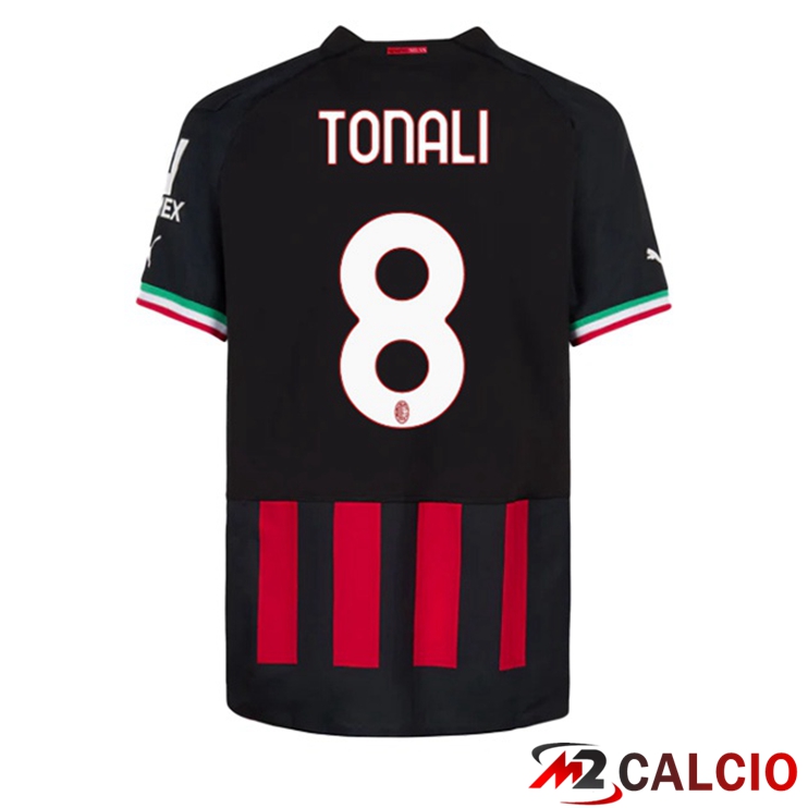 Maglie Calcio AC Milan (TONALI 8) Prima Rosso 2022/2023