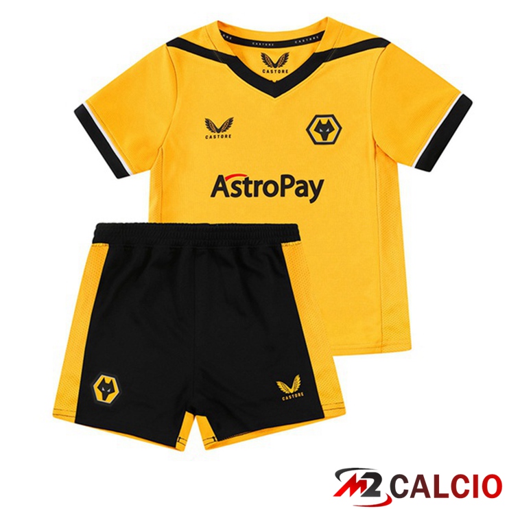 Maglie Calcio Wolves Bambino Prima Giallo 2022/2023