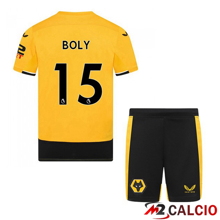 Maglie Calcio Wolves (BOLY 15) Bambino Prima Giallo 2022/2023
