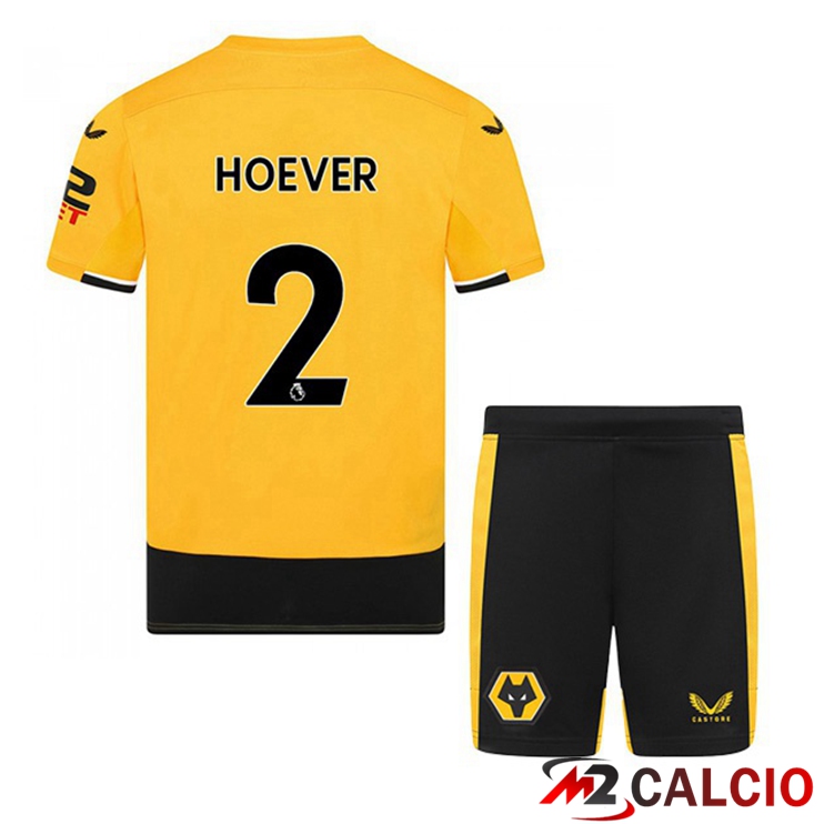 Maglie Calcio Wolves (HOEVER 2) Bambino Prima Giallo 2022/2023