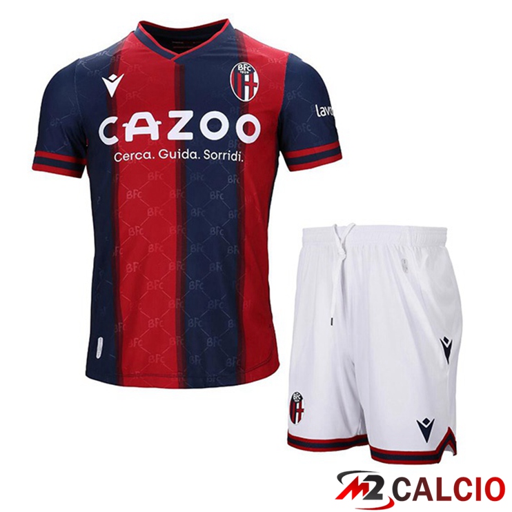 Maglie Calcio Bologna Bambino Prima Rosso Blu 2022/2023