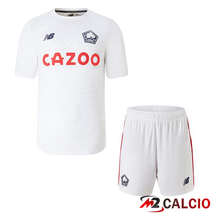 Maglie Calcio Lille OSC Bambino Seconda Bianco 2022/2023