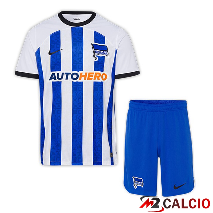 Maglie Calcio Hertha BSC Bambino Prima Blu Bianco 2022/2023