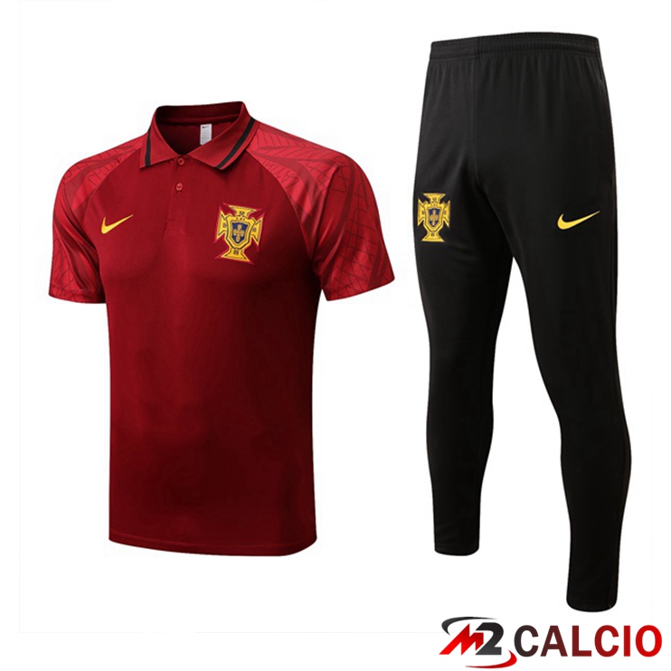 Maglia Polo Portogallo Uomo + Pantaloni Rosso 2022/2023