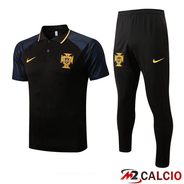 Maglia Polo Portogallo Uomo + Pantaloni Nero 2022/2023