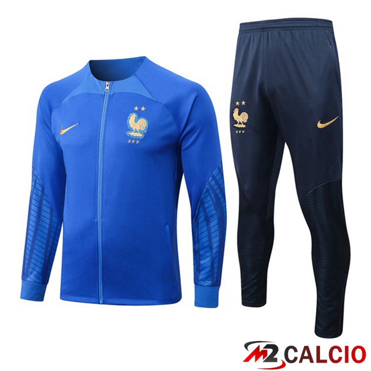 Insieme Tuta Calcio - Giacca Francia Blu 2022/2023