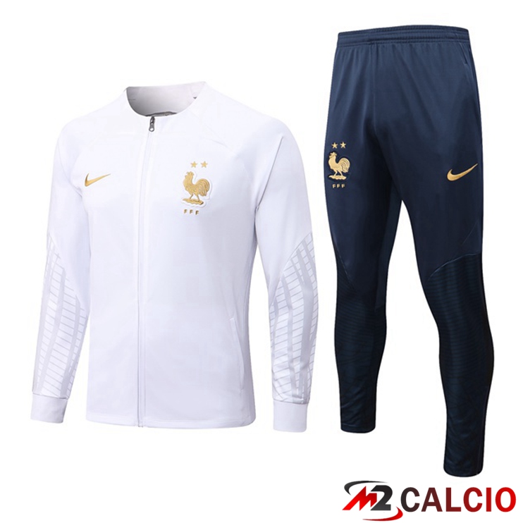 Insieme Tuta Calcio - Giacca Francia Bianco 2022/2023