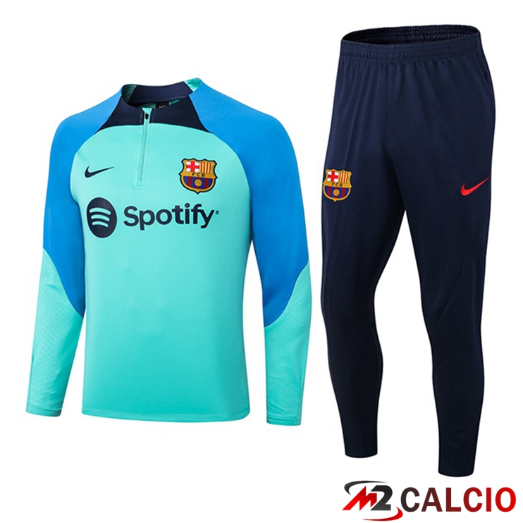 Tuta Calcio FC Barcellona Blu Verde 2022/2023