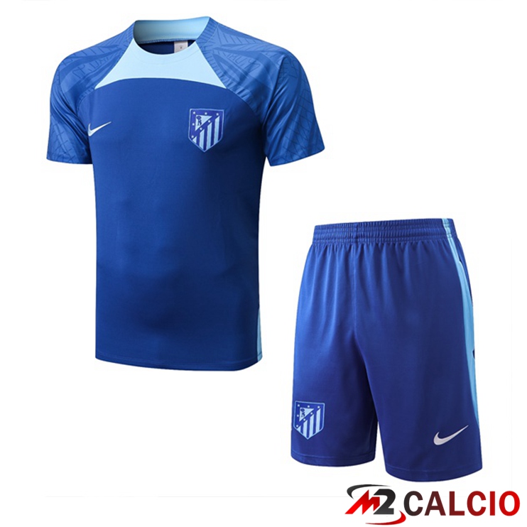 T Shirt Allenamento Atletico Madrid + Shorts Blu 2022/2023