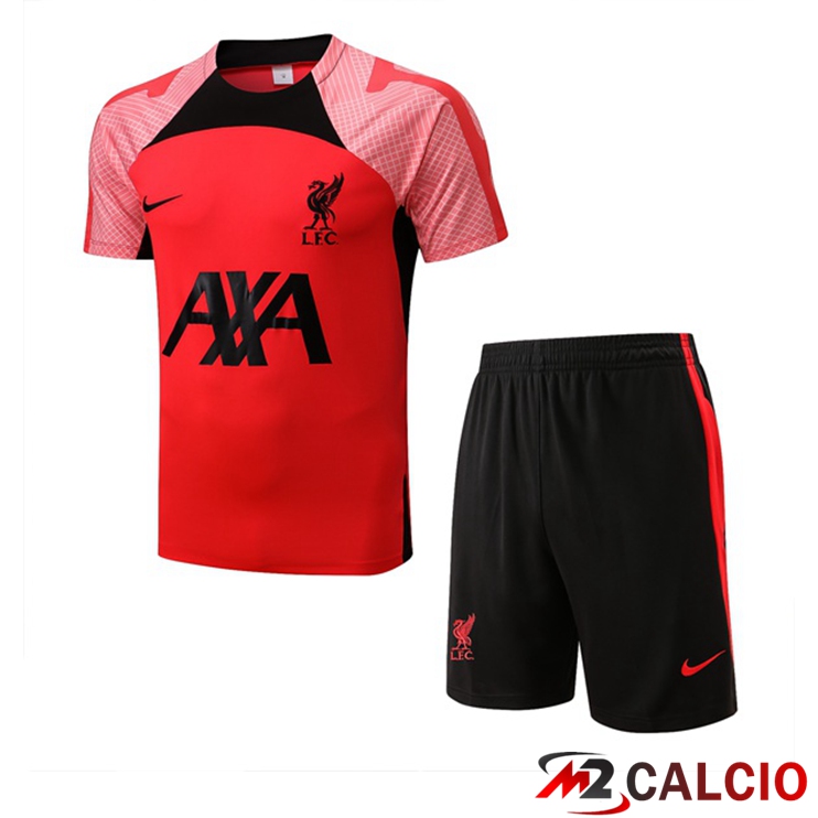 T Shirt Allenamento FC Liverpool + Shorts Rosso 2022/2023