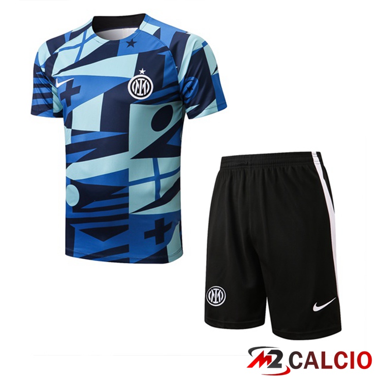 T Shirt Allenamento Inter Milan + Shorts Blu 2022/2023