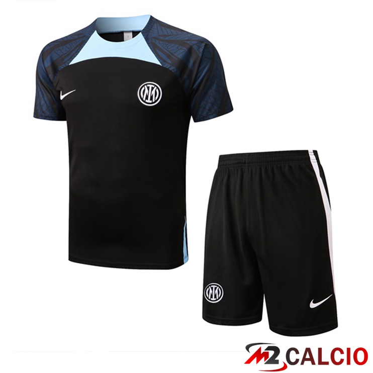 T Shirt Allenamento Inter Milan + Shorts Nero 2022/2023