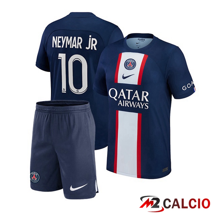 Maglie Calcio Paris PSG (Neymar Jr 10) Bambino Prima Blu Royal 2022/2023
