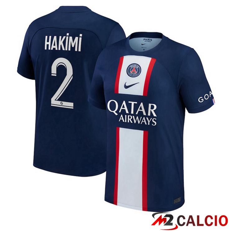 Maglie Calcio Paris PSG (Hakimi 2) Prima Blu Royal 2022/2023