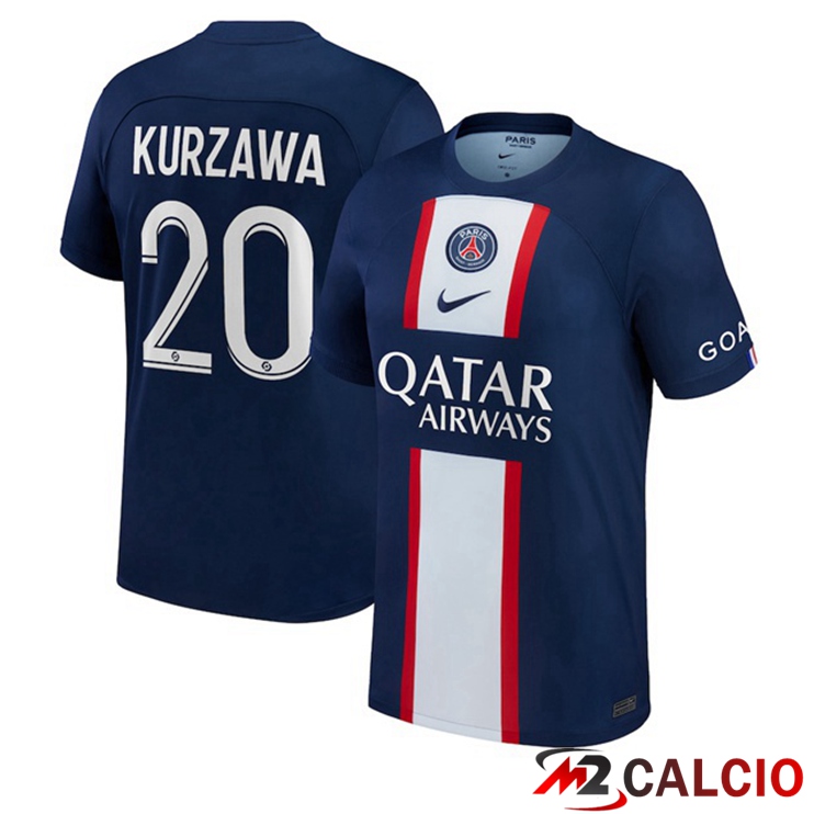 Maglie Calcio Paris PSG (Kurzawa 20) Prima Blu Royal 2022/2023