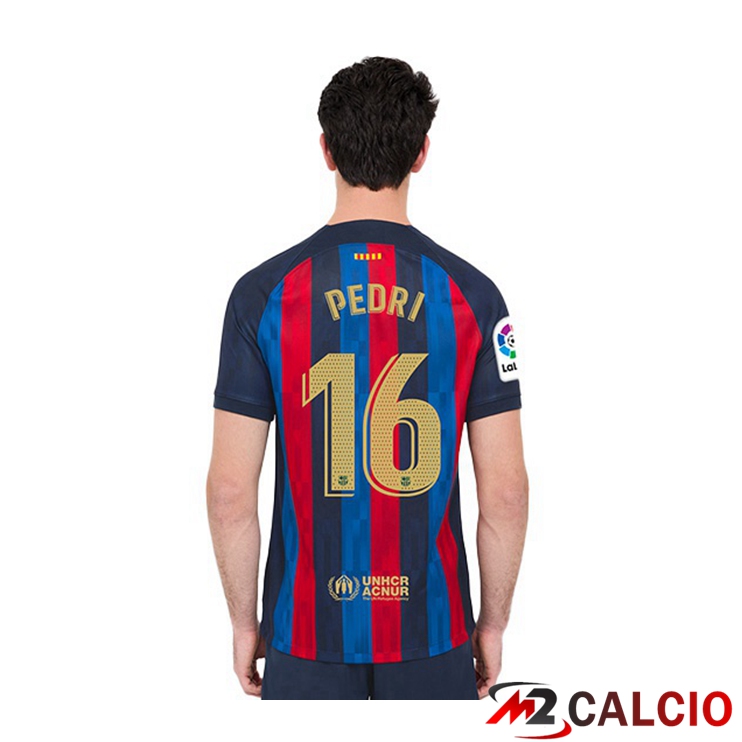 Maglie Calcio FC Barcellona (Pedri 16) Prima Rosso Blu 2022/2023