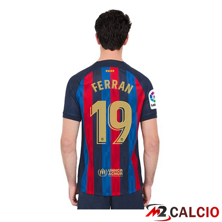 Maglie Calcio FC Barcellona (Ferran 19) Prima Rosso Blu 2022/2023
