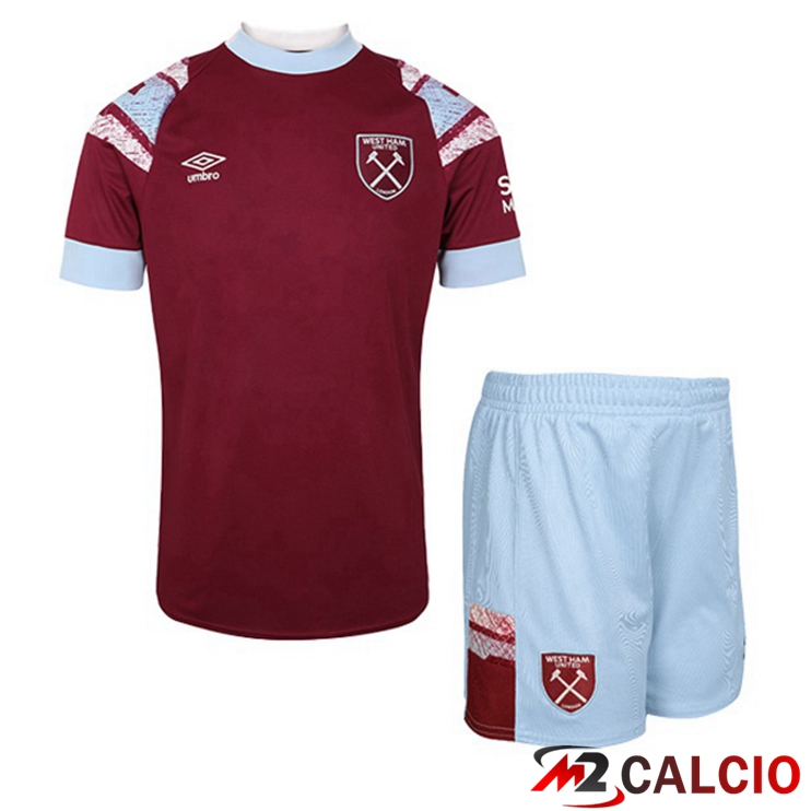 Maglie Calcio West Ham Bambino Prima Rosso 2022/2023