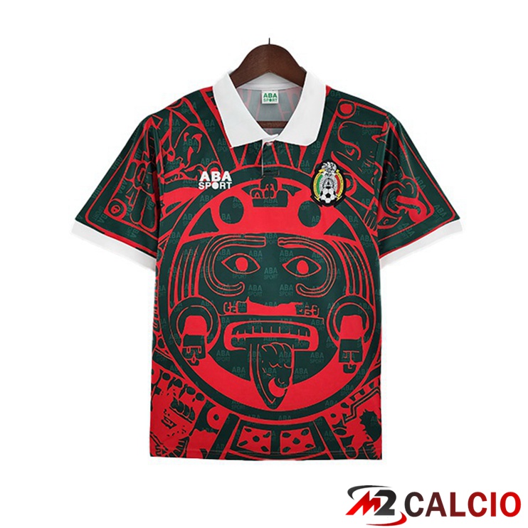Maglie Calcio Messico Retro Quattro Nero Rosso 1997