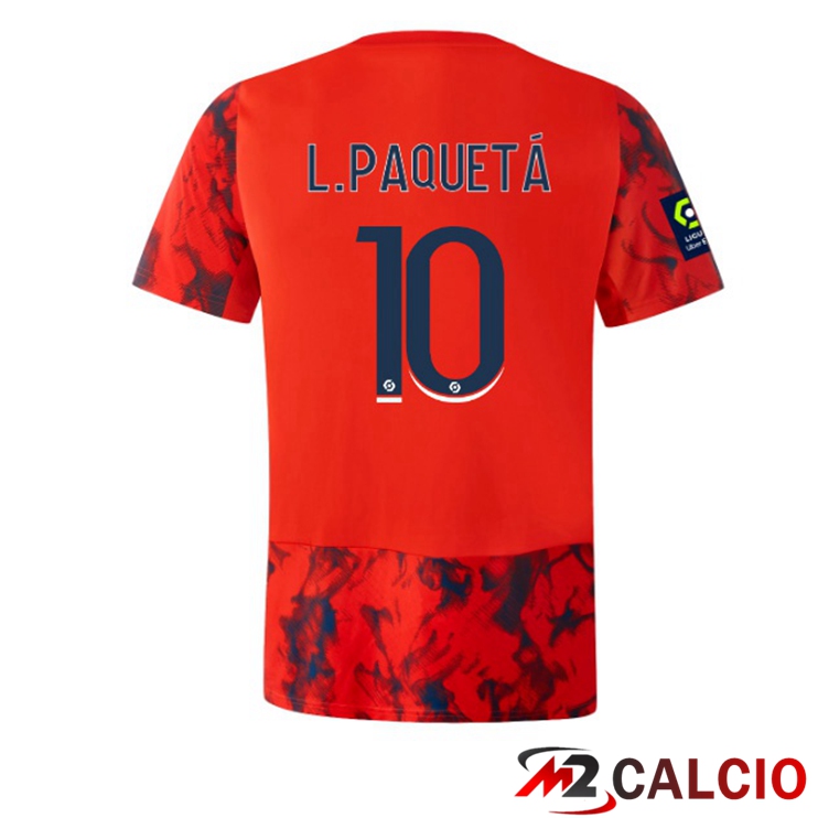 Maglie Calcio Lyon OL (L.PAQUETÁ 10) Seconda Rosso 2022/2023
