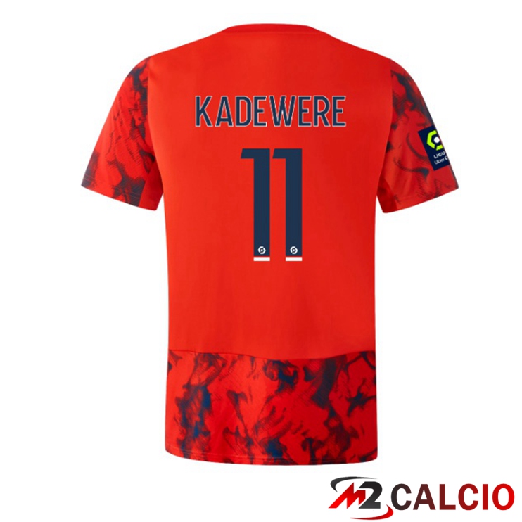 Maglie Calcio Lyon OL (KADEWERE 11) Seconda Rosso 2022/2023