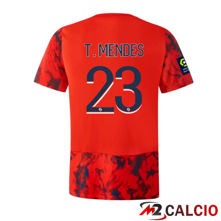 Maglie Calcio Lyon OL (T. MENDES 23) Seconda Rosso 2022/2023