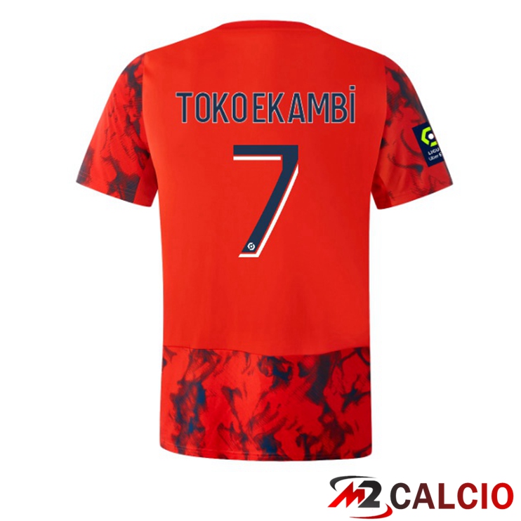Maglie Calcio Lyon OL (TOKO EKAMBI 7) Seconda Rosso 2022/2023