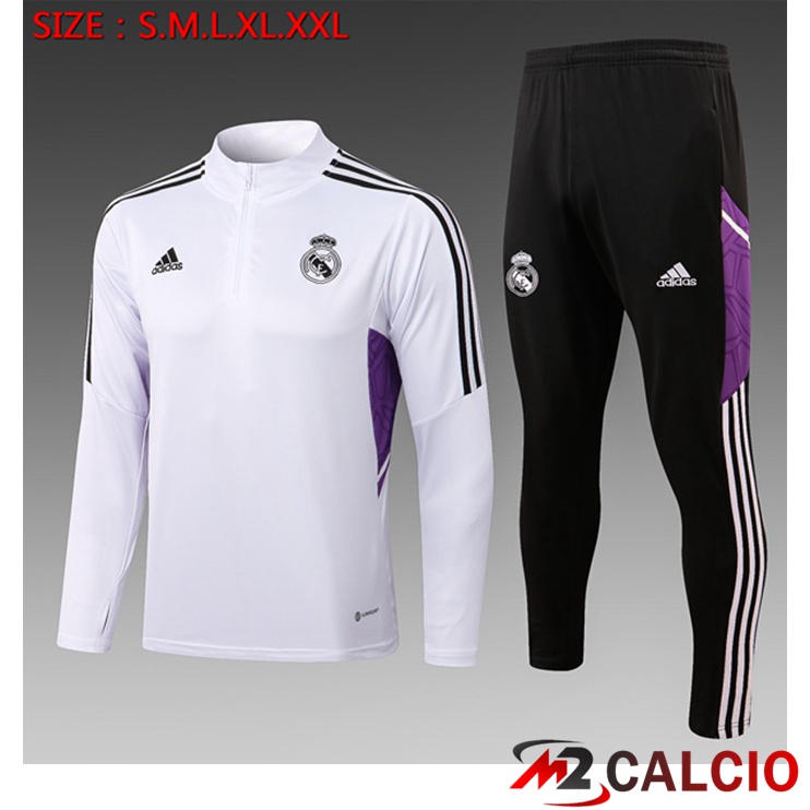 Insieme Tuta Calcio Real Madrid Bambino Bianco 2022/2023