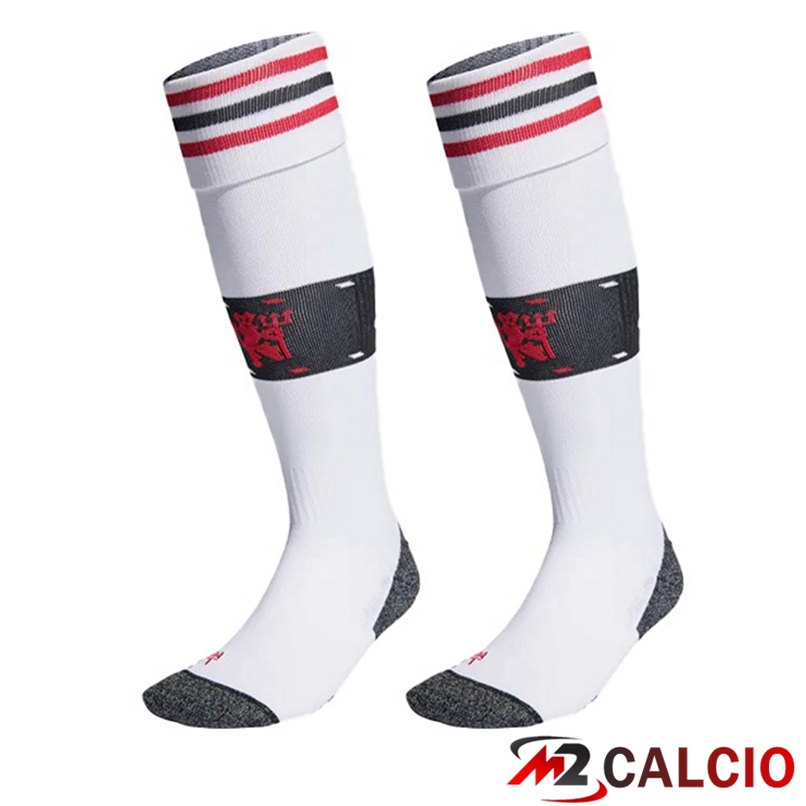 Calzini Calcio Manchester United Seconda Bianco 2022/2023