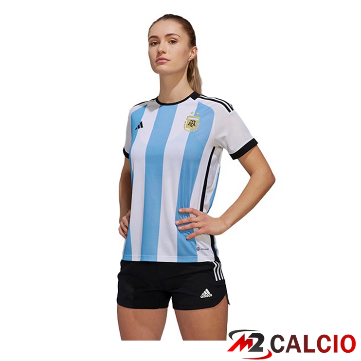 Maglie Calcio Argentina Donna Prima Blu Bianco Coppa Del Mondo 2022