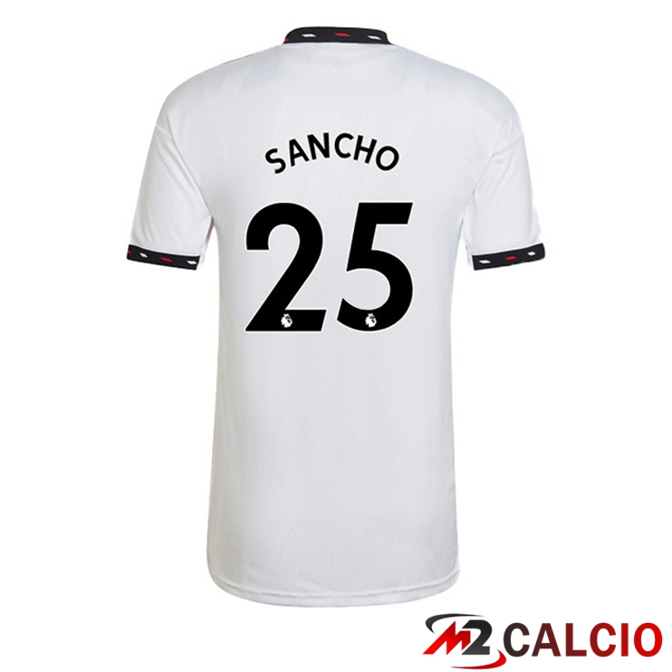 Maglie Calcio Manchester United (SANCHO 25) Seconda Bianco 2022/2023