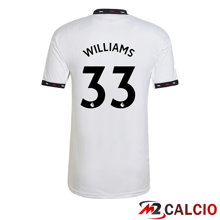 Maglie Calcio Manchester United (WILLIAMS 33) Seconda Bianco 2022/2023