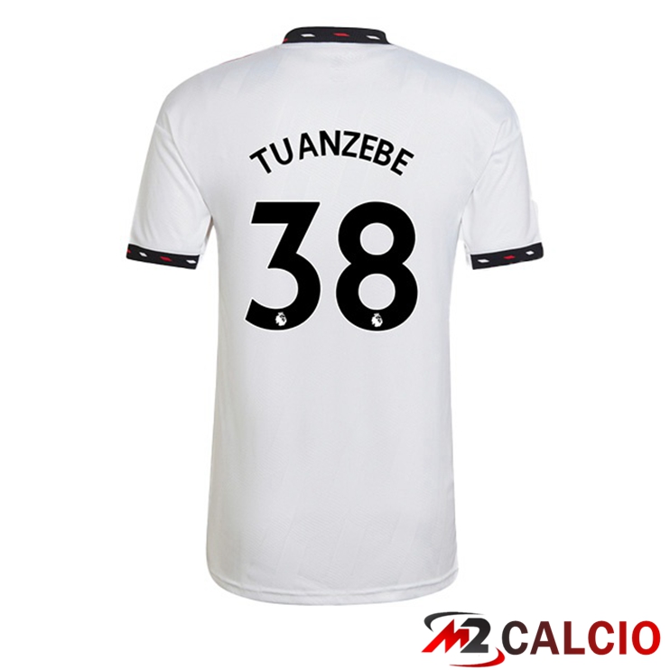 Maglie Calcio Manchester United (TUANZEBE 38) Seconda Bianco 2022/2023