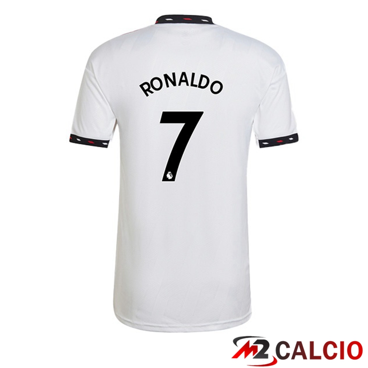 Maglie Calcio Manchester United (RONALDO 7) Seconda Bianco 2022/2023