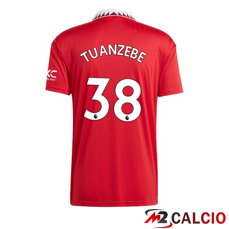 Maglie Calcio Manchester United (TUANZEBE 38) Prima Rosso 2022/2023