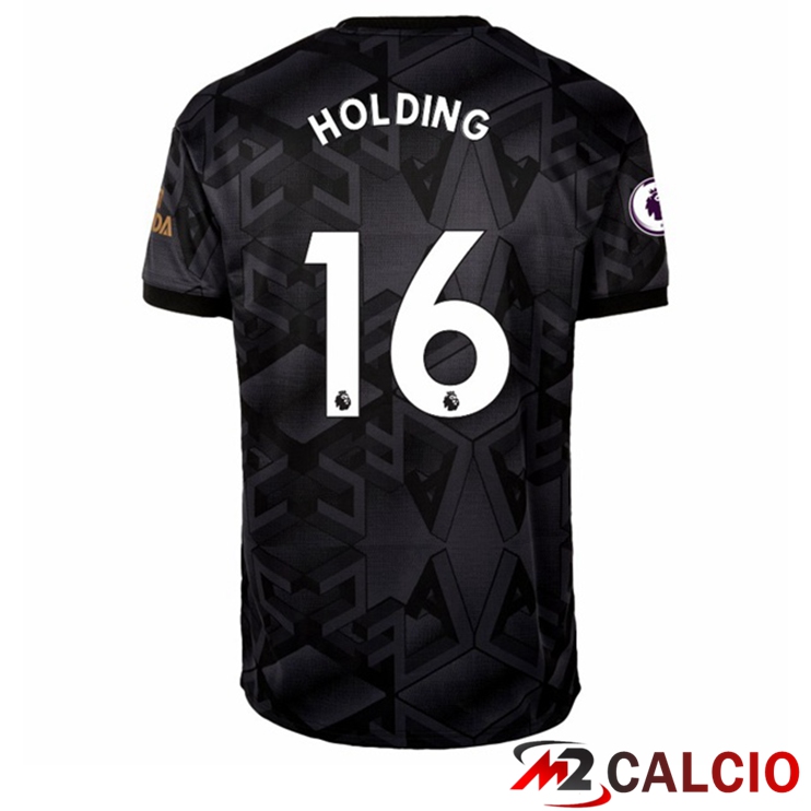 Maglie Calcio Arsenal (HOLDING 16) Seconda Nero 2022/2023